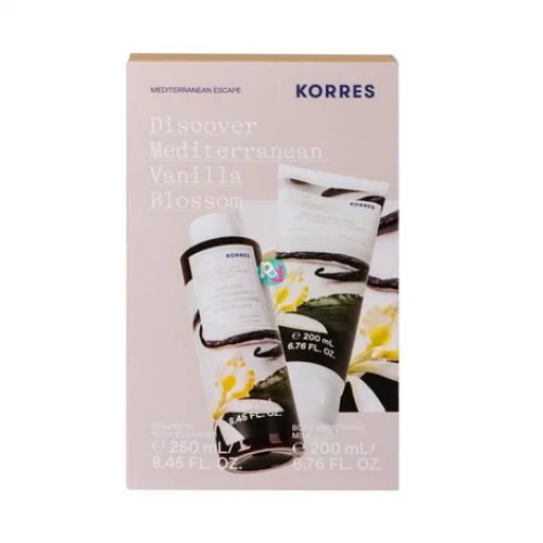 Korres Mediterranean Vanilla Showergel 250ml + Body Milk 200ml